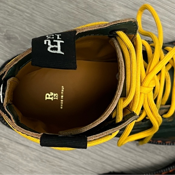 R13 Stack Boot - Hunter Green Remove. Size 10 IT 40 - Picture 12 of 15